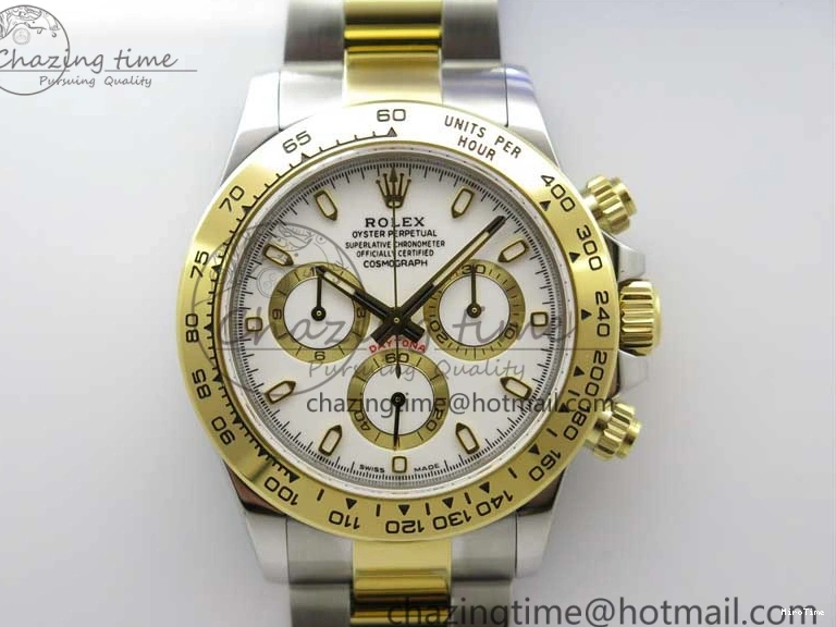 MiroTime 0420 Daytona 116503 SS YG Noob 1:1 Best Edition 904L SS Case and Bracelet White Dial SA4130 V WellDesigned 3176